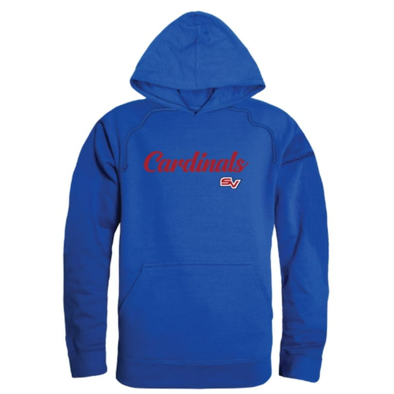 SVSU Saginaw Valley State University Cardinals Script Hoodie Sweatshirt Royal XX Large