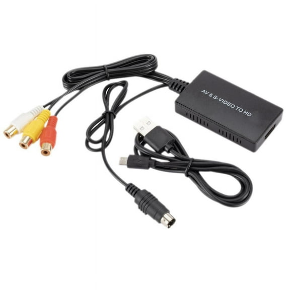 SVideo to Converter S-Video With 3RCA CVBS Composite to Audio Video Converter