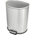 thumbnail image 1 of SW 13 gal. Stainless Steel Step-On Trash Can D-Shaped, 1 of 2