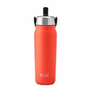 Swell Explorer Wide Mouth 24 oz Orange Stainless Steel Water Bottle with Flip Straw Radiant Coral