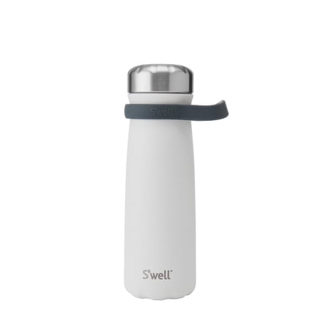 S'well Moonstone Traveler Wide Mouth 24 oz White Stainless Steel Water Bottle with Handle