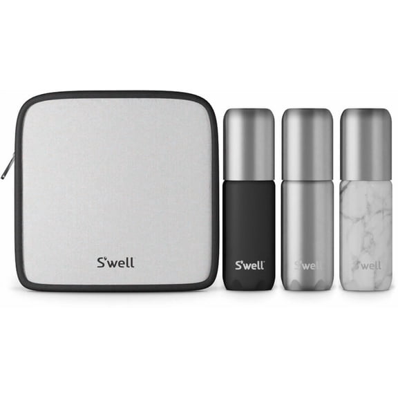 S'well 3.4 oz Refillable Travel Bottles, Black