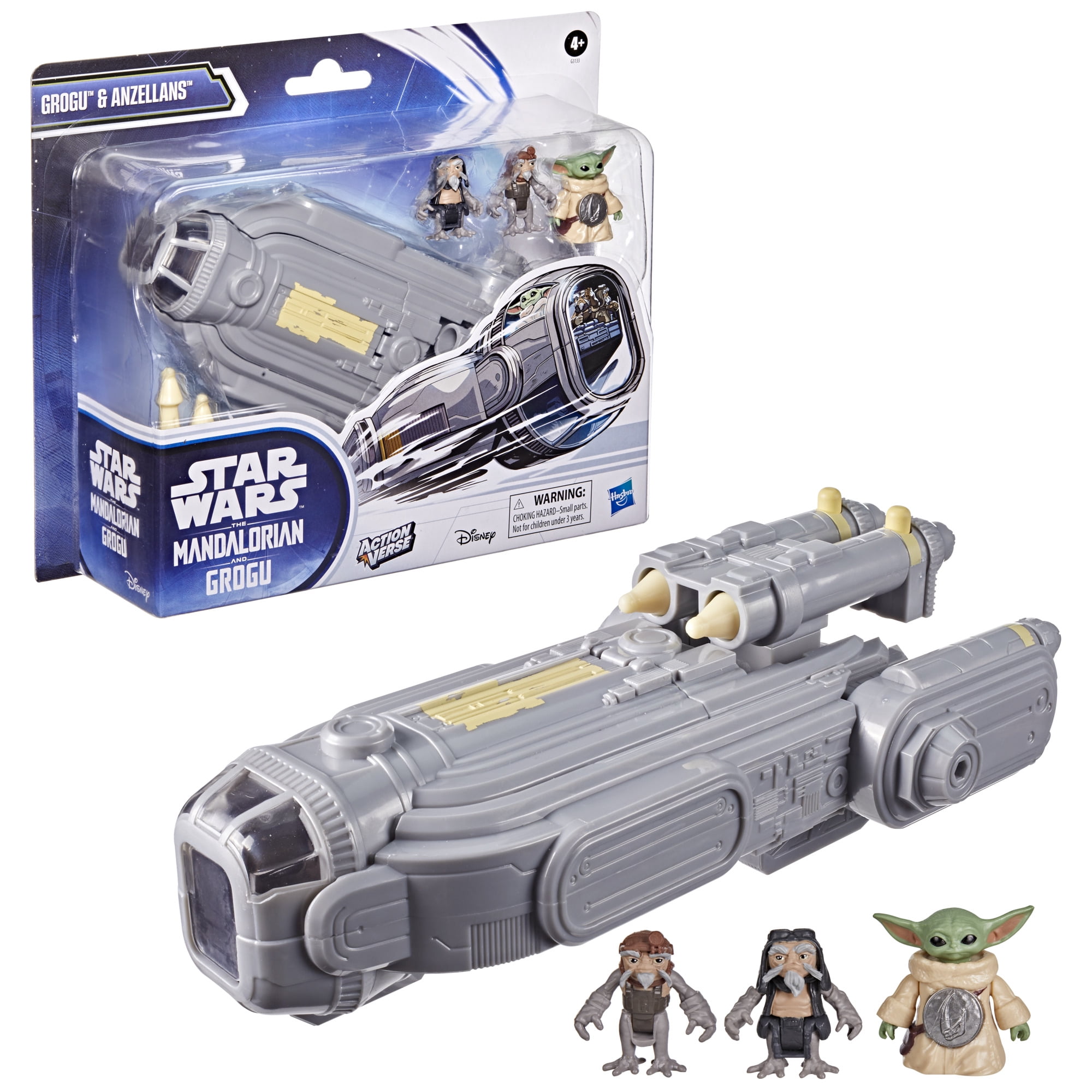 Star Wars ActionVerse Grogu & Anzellans Action Figures, 8-Inch