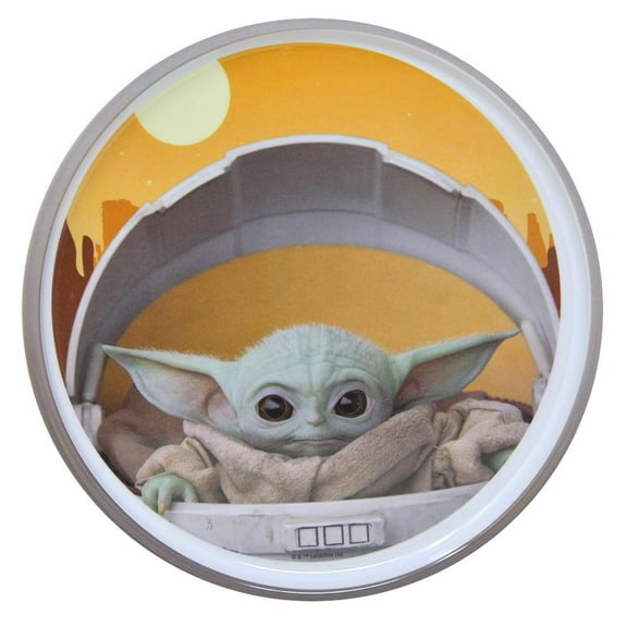 SW Mandalorian The Child 8in Melamine Plate With Rim- 2 PACK