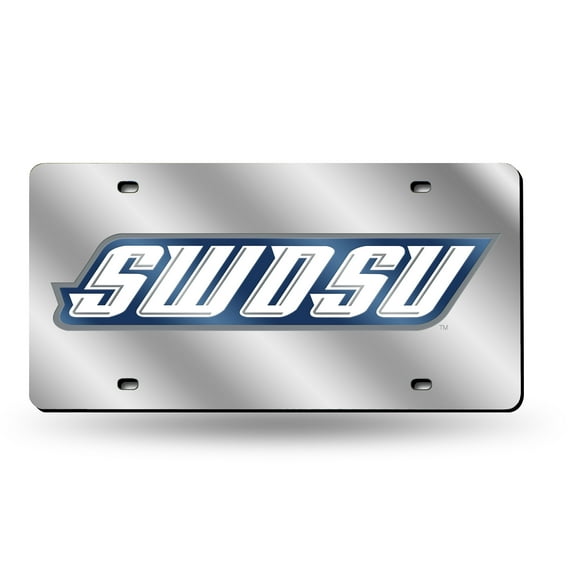 SW Southwest Oklahoma State Bulldogs Mirrored Laser Cut License Plate Laser Tag