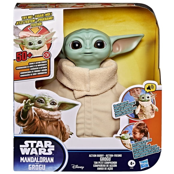 Star Wars Action Buddy Grogu Animatronic, 10-Inch Interactive Toys, Star Wars Toys, Easter Gifts for Kids