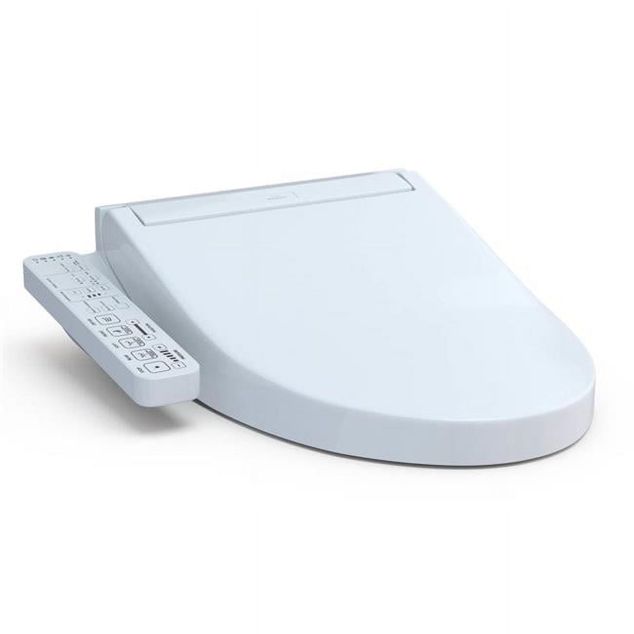 Modern Whisper White Elongated Electronic Bidet Toilet Seat with Self-Cleaning