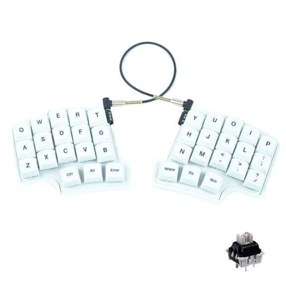 SW35 Split Ergonomic Mechanical Keyboard, QMK/VIA Programmable Split-Hand Design with Hot-Swappable Switches and RGB Backlighting