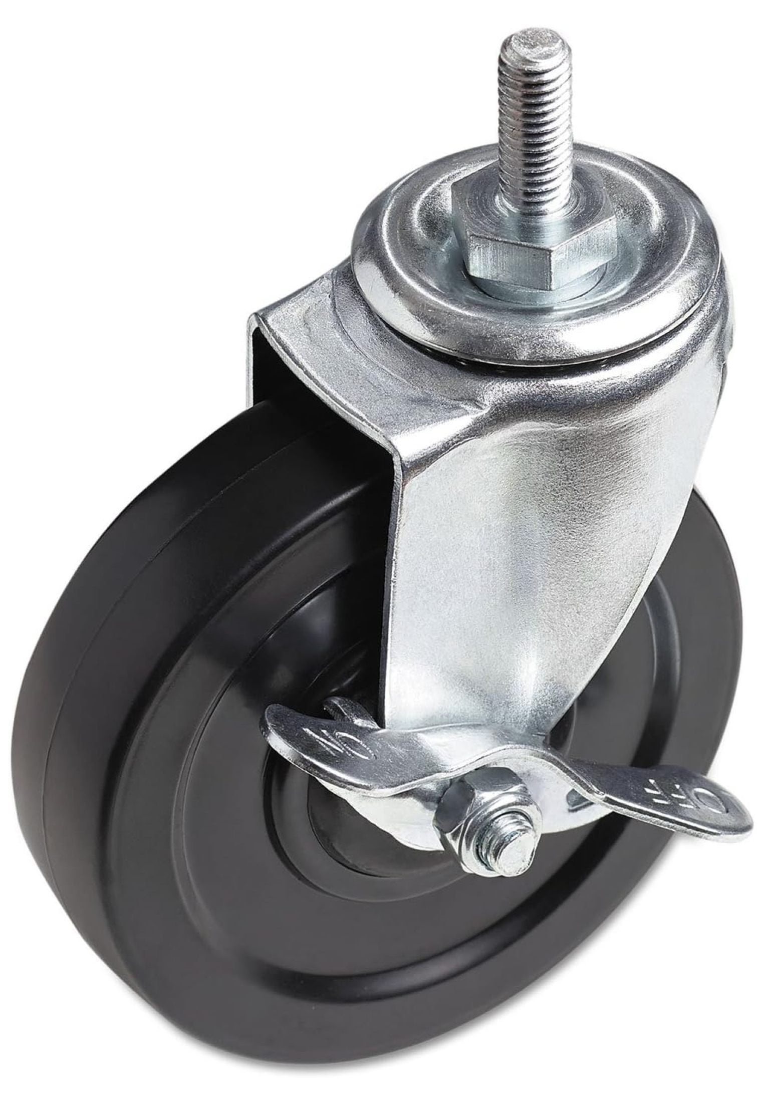 Black 3" Snap Ring Casters for Wire Shelving, Set of 4