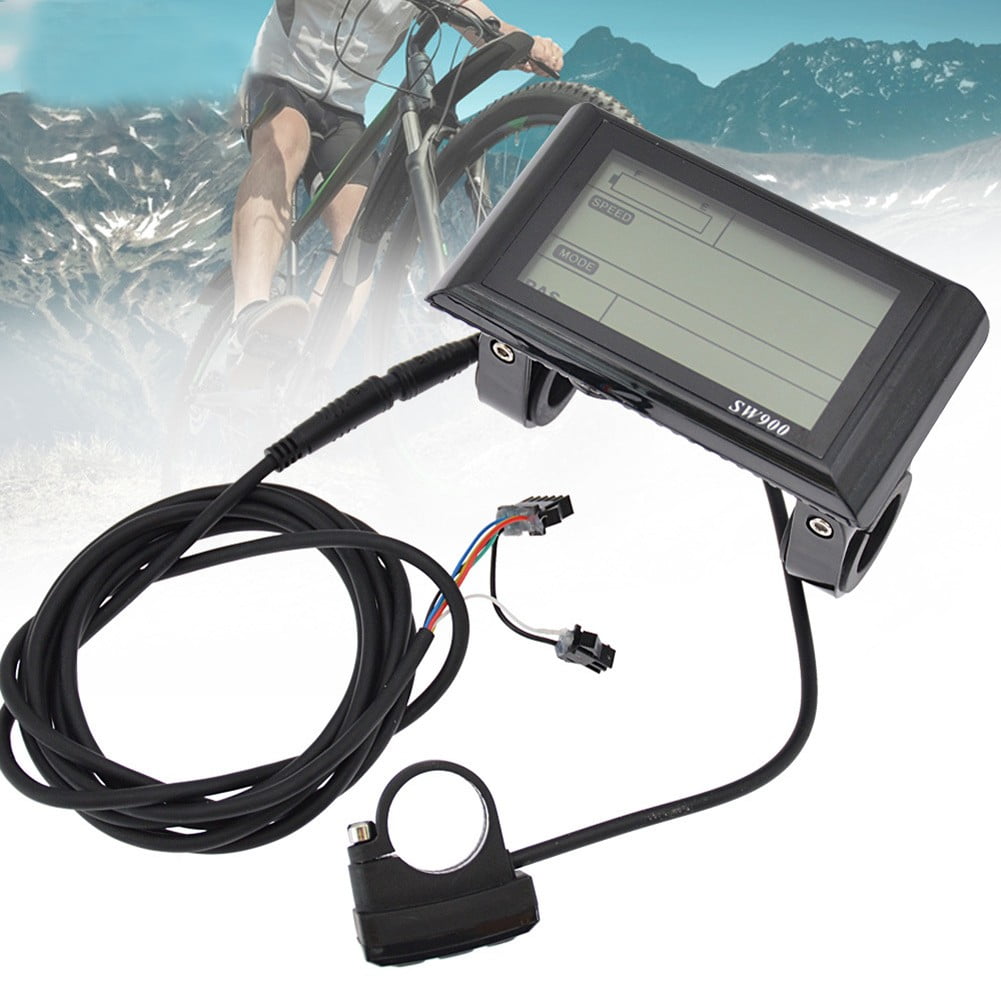Digital Speedometer Sign SW900 LCD Display for Electric Bicycle, 24V 36V 48V 60V 72V E-Bike ...