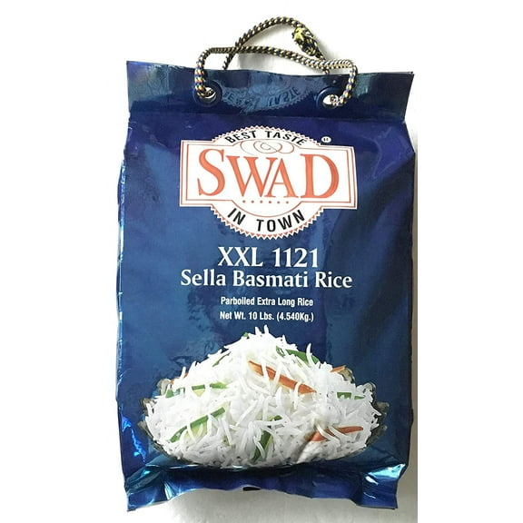 SWAD XXL 1121 Sella Basmati Rice Parboiled Extra Long - 10 Pound
