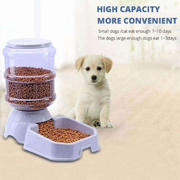 SWAEAZR Pet Water Dispenser Automatic for Dogs Cats, Pet Feeder and Water Dispenser, Self-Dispensing Gravity 1 Gallon Large Capacity Pet Feeder, 3.8 Liters Capacity Pet Waterer