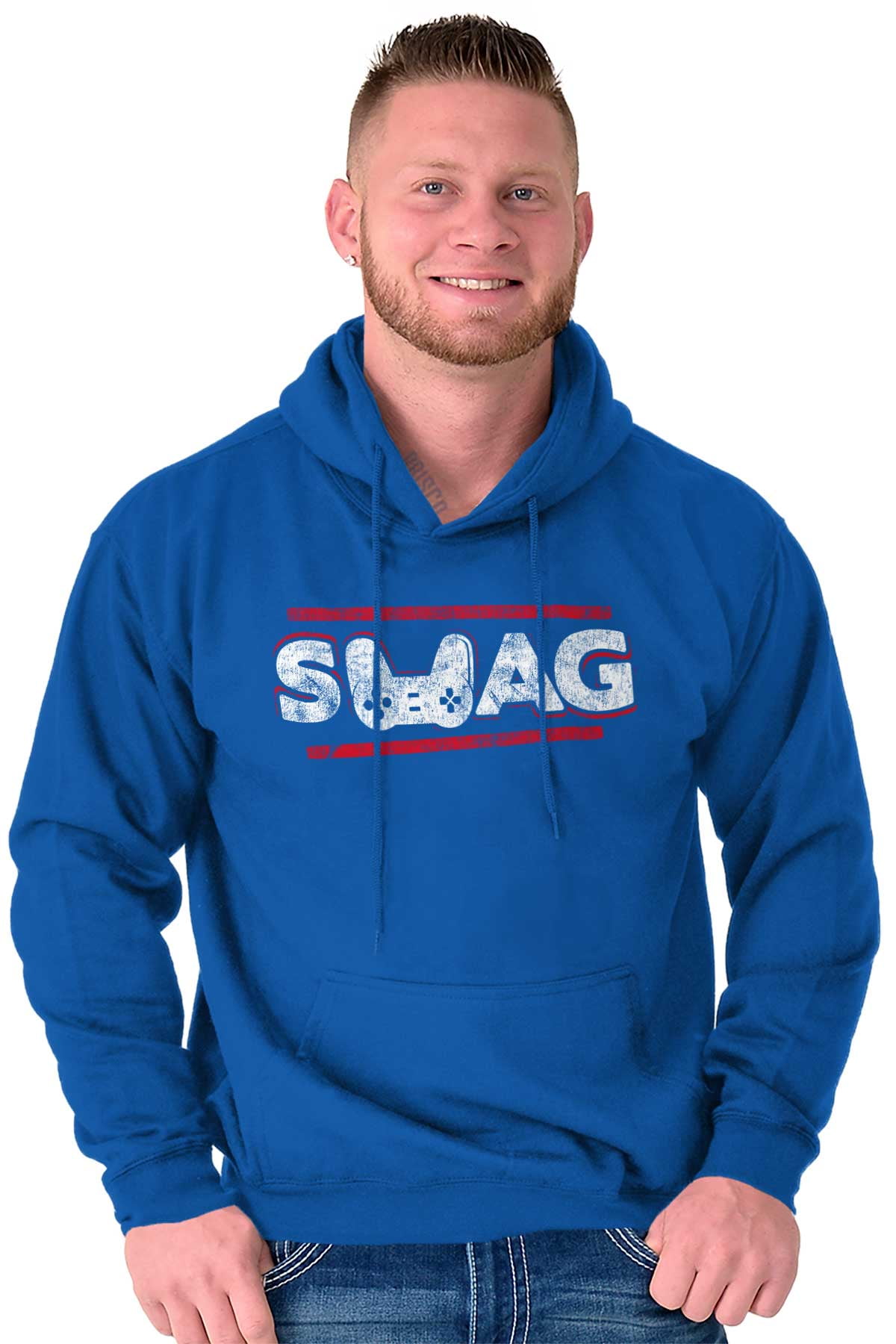 Swag Controller SWAG Controller Gamer Video Game Geek Hoodie Hooded Sweatshirt Men ...