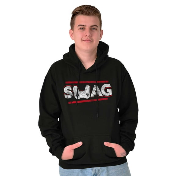 SWAG Controller Gamer Video Game Geek Hoodie Hooded Sweatshirt Men Brisco Brands S