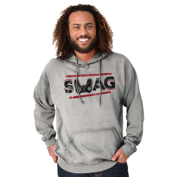 SWAG Controller Gamer Video Game Geek Hoodie Hooded Sweatshirt Men Brisco Brands S