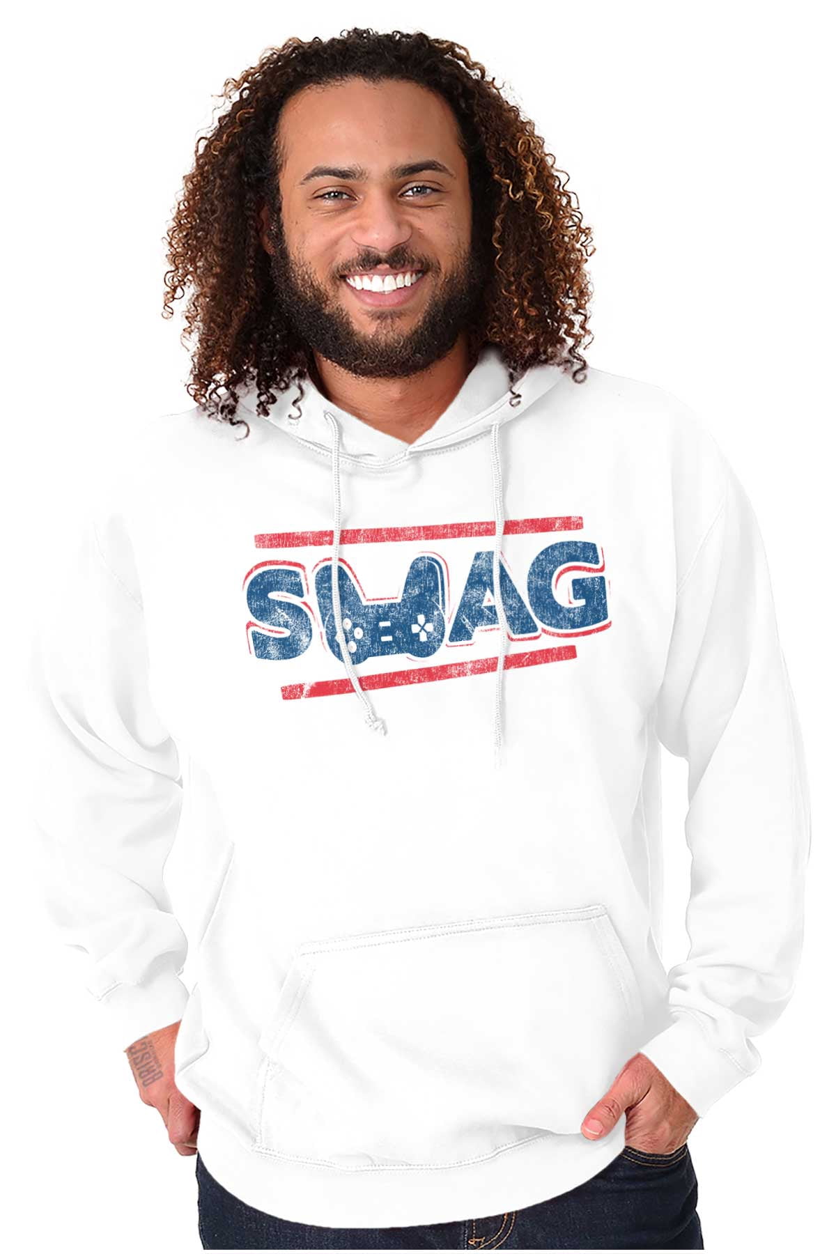 Swag Controller SWAG Controller Gamer Video Game Geek Hoodie Hooded Sweatshirt Men ...