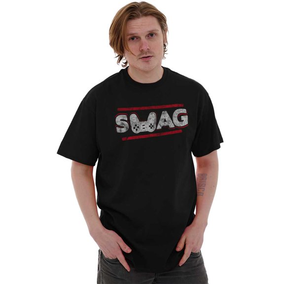 SWAG Controller Gamer Video Game Geek Men's Big & Tall Crewneck Graphic Tee Brisco Brands 3X