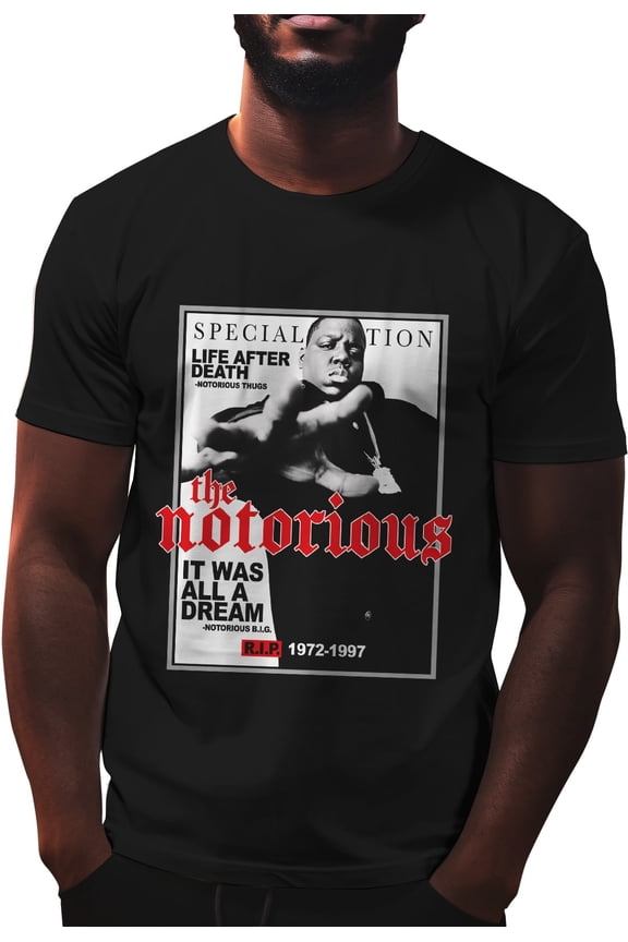 100% COTTON HIP HOP VINTAGE GRAPHIC T SHIRTS MAGZINE BLK XL