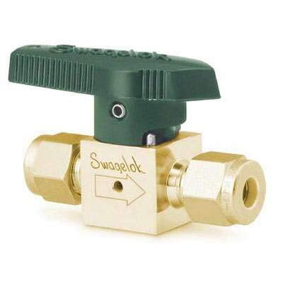 SWAGELOK B-6P6T 6.4 CV, B6P6T, BRASS QUARTER-TURN INSTRUMENT PLUG, VALVE