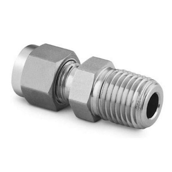 SWAGELOK SS-10M0-1-12RT 10 MM Tube OD X 3/4", ISO Tapered Thread, Male Connector, Stainless Steel