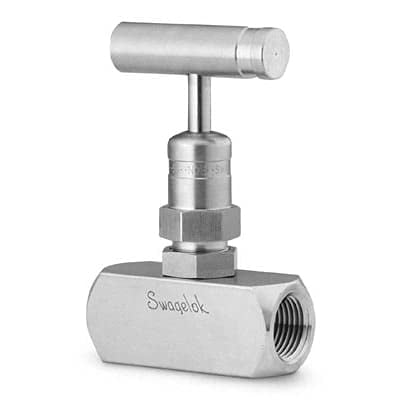SWAGELOK SS-5PPF8 STAINLESS STEEL RISING PLUG SCREWED-BONNET NEEDLE VALVE, 1/2 IN. FNPT, PEEK SEAT, SS5PPF8