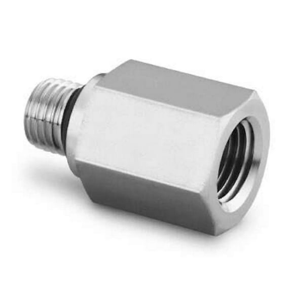SWAGELOK SS-8-SAE-7-8 3/4-16 MALE SAE/MS STRAIGHT THREAD X 1/2 IN. FEMALE NPT, ADAPTER, STAINLESS STEEL PIPE FITTING
