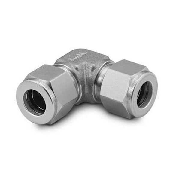 SWAGELOK SS-810-9 1/2 INCH Tube Outside Diameter, 2 Port, 316SS, 90 Degree, Tube Fitting, Two Ferrule Design, Union Elbow Shape