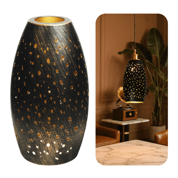 AEELLEEA Antique Chandelier Lamp Shade for Chandelier Pendant Light Wall Lamp 4.5X7.8in, Small Lamp Shades Chandelier Light Cover Hollowed lamp