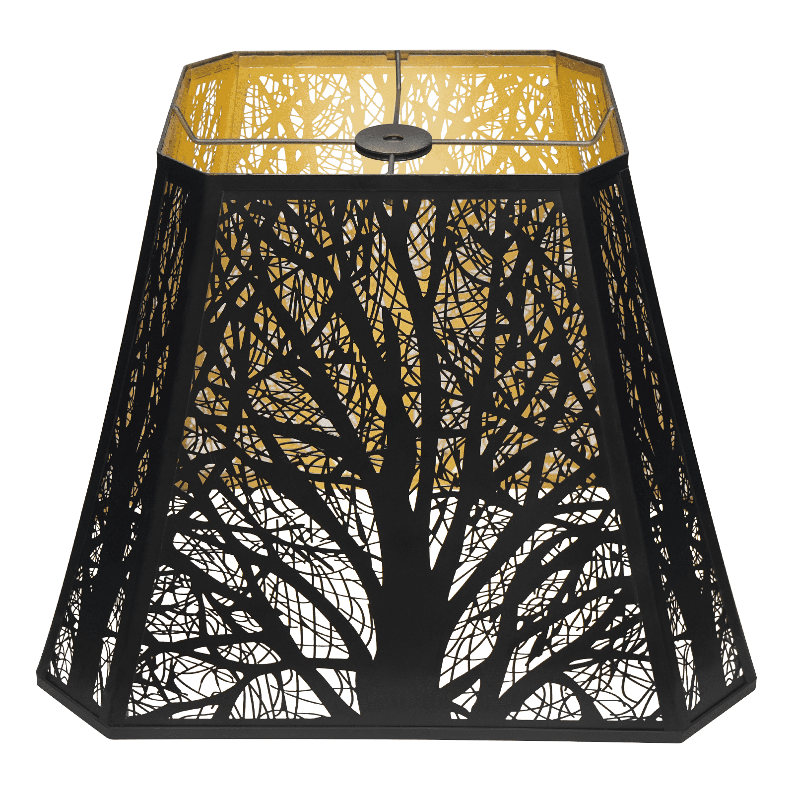 Large Metal Lampshade for Table Lamp, AEELLEEA Black Rectangle Lamp Shades for Floor Lamp Cover, Bell Lampshade (Spider) 9" x 16" x 12.25" H