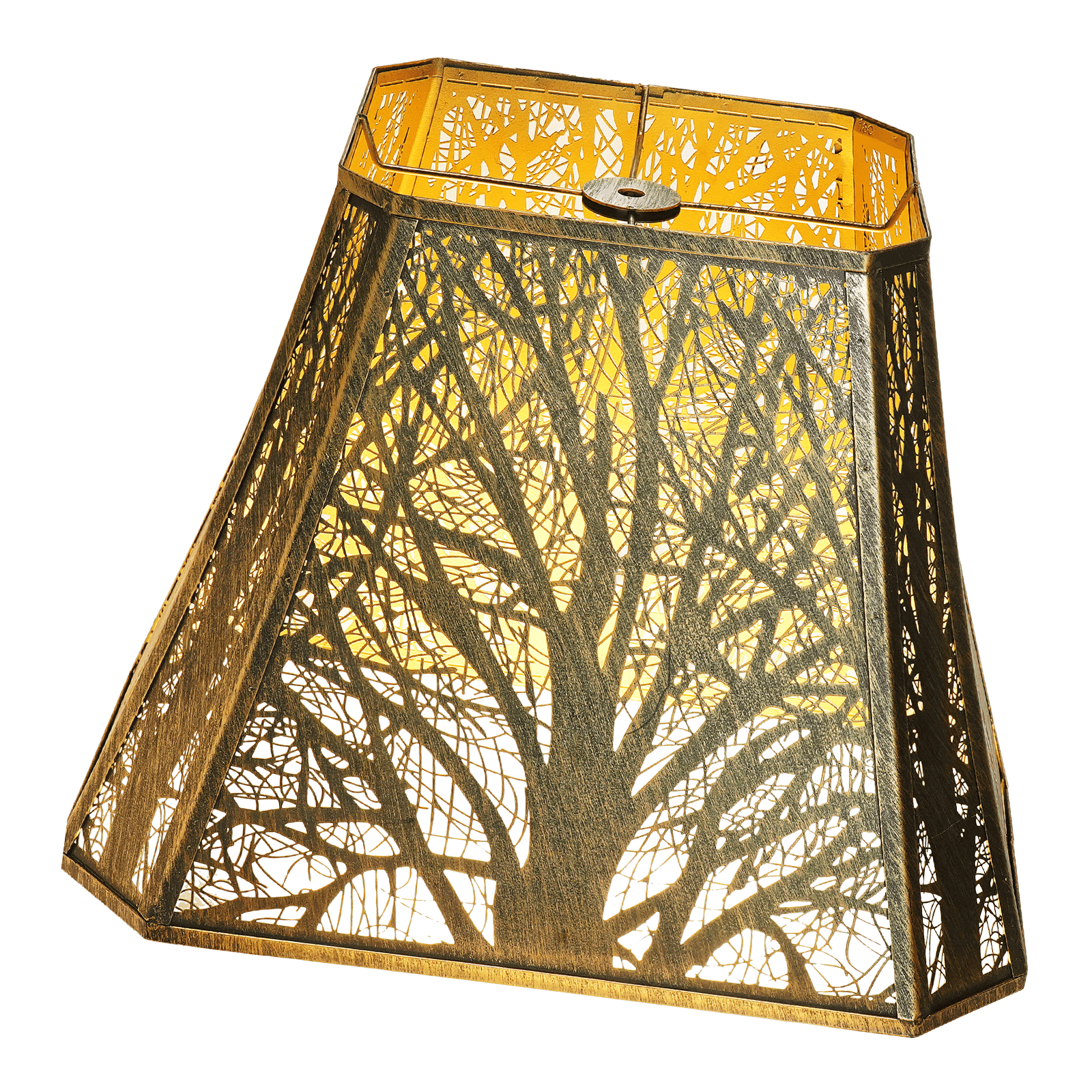 Bell Lampshades for Floor Lam, Metal Large Lamp Shade (7+9)" × (10.25+16) " × 12.25", AEELLEEA Lamp Shades Replacement for Table Lamps, Antique Bronze and Gold Lampshade, Spider Fitter