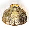 thumbnail image 1 of SWAIFDEE Large Metal Lamp Shade Octagonal Lotus Lampshade 6x17x11in Antique Bronze Gold Interior Spider Fitter for Table Floor Lamps Replacement, 1 of 11