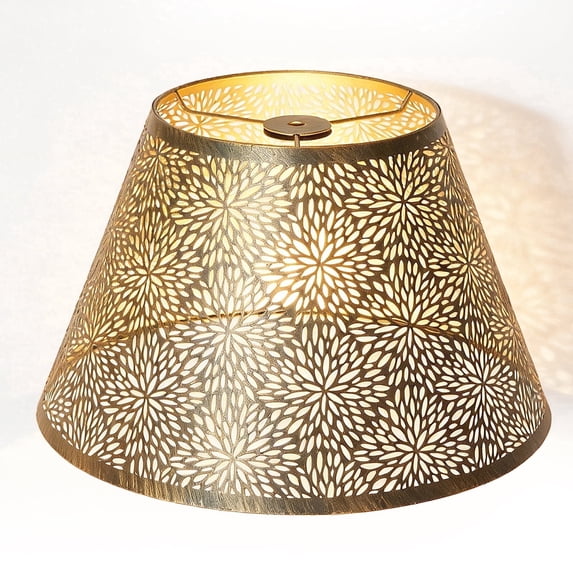 SWAIFDEE Metal Lamp Shade for Table Lamps 7" Top x13" Bottom x7.8" High Empire Living Room Bedroom Lampshade Replacement
