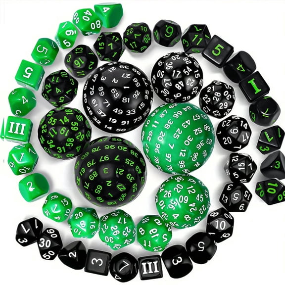 SWAJUJA 3 Set Complete D3-D100 DND Polyhedral Dice Set 100 Sided Dice Multisided D100 Dice for Role Playing Table Games Party (Black & Purple, Black & White, Purple & White)
