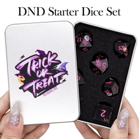 SWAJUJA Dark Fantasy Polyhedral DND Dice Set, 7 Pieces