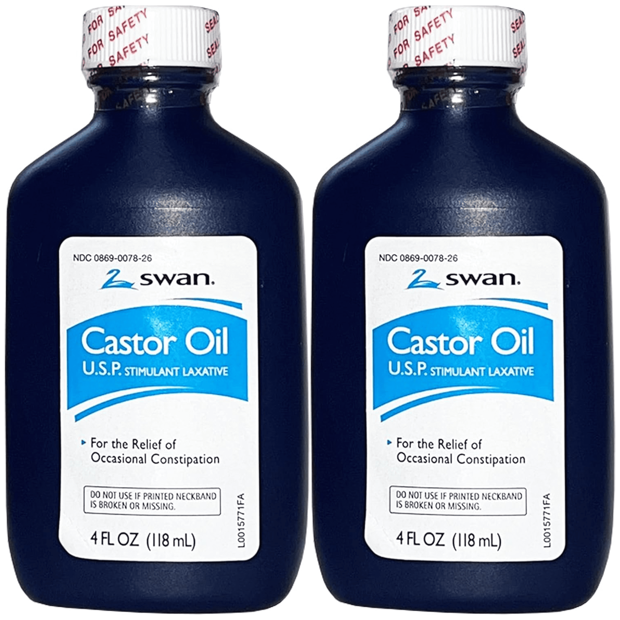 SWAN Castor Oil USP 100% Stimulant Laxative For Relief Of Occasional