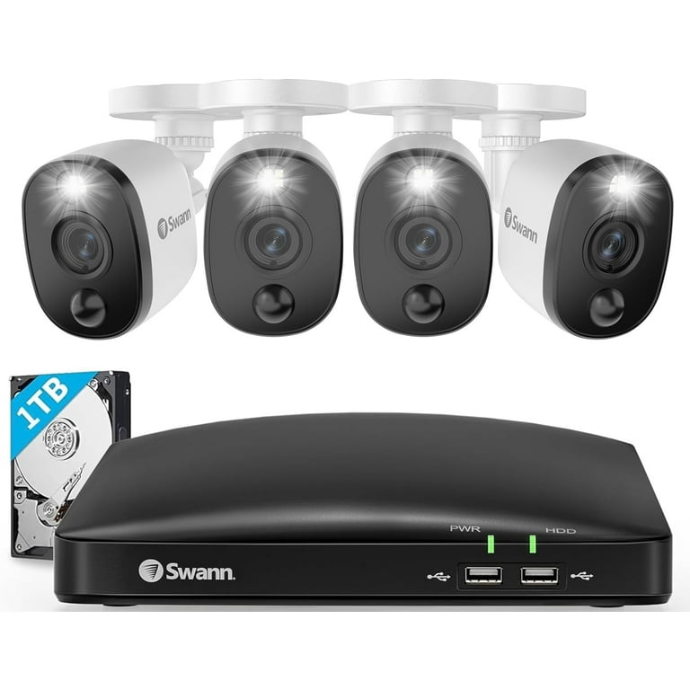 SWANN Home Outdoor 1080P Video 8 Channel DVR Security System