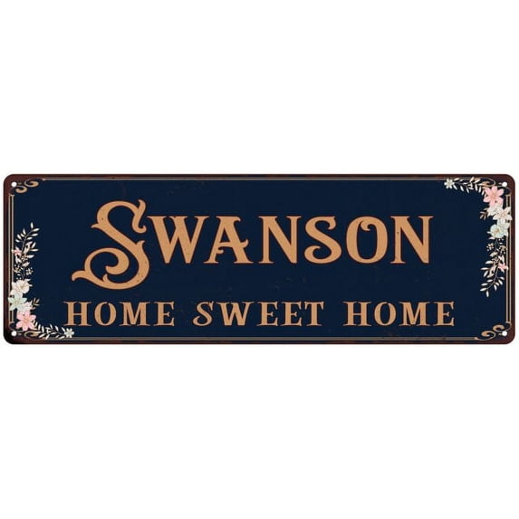 SWANSON Home Sweet Home Victorian Look 8x24 Metal Sign 108240046696