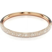 S.S.S. SWAROVSKI Meteora Bangle, Snow Pave, Clear Crystals on Rose Gold-tone Finished Metal