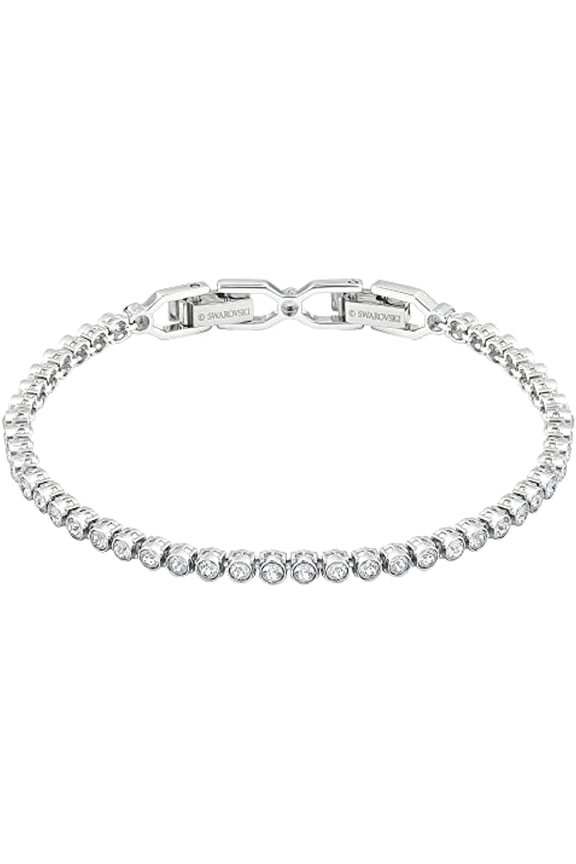 Women's Emily Tennis Style Bracelet Collection, Clear, Blue and Pink Crystals