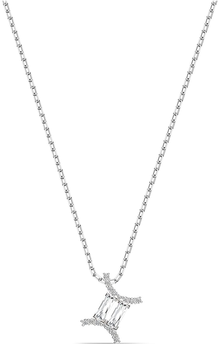 SWAROVSKI Women's Zodiac II Crystal Pendant, Gemini, White, Mixed