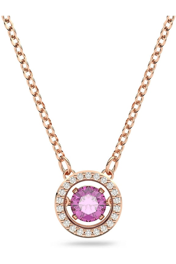 Womens Sparking Dance Crystal Jewelry Collection, Rose Gold Tone Finish Pendant Necklace