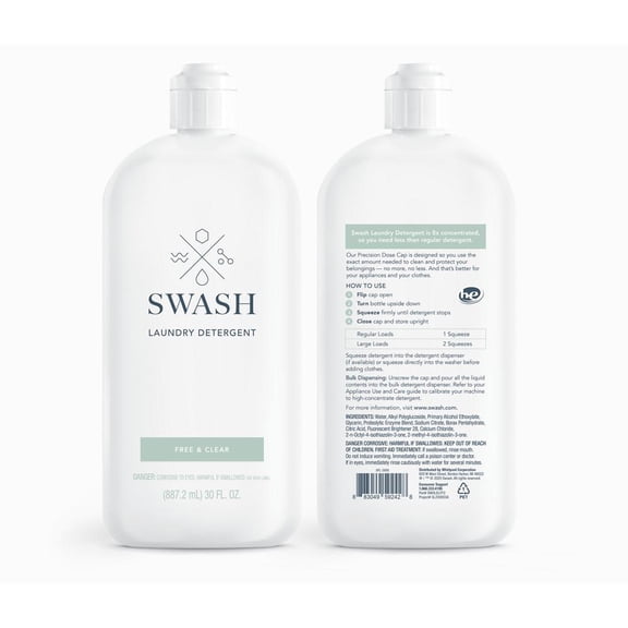 SWASH® FREE CLEAR LAUNDRY DETERGENT, 83 Loads, 30 fl. Oz.