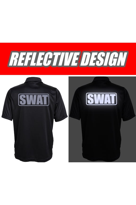 SWAT Polo REFLECTIVE design, Performance Polo w/ moisture wicking technology