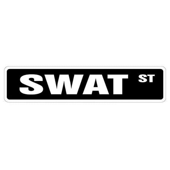 SWAT Street Sign new team signs police officer | Indoor/Outdoor | 30" Wide