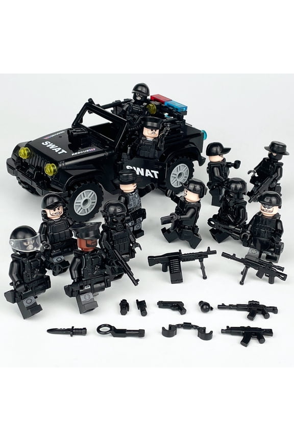 Special Forces 12 Custom Minifigures + Jeep - E1