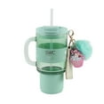 thumbnail image 1 of Sip With Color 24oz Glass Water Bottle Cup with Lid and Straw, Teal Cupcake, 1 of 5