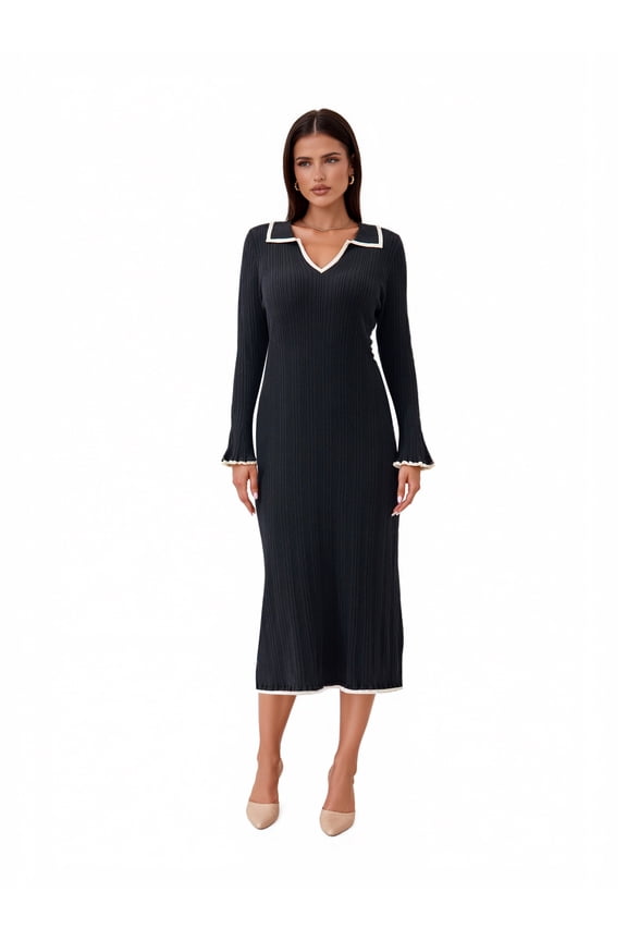 Women's Midi Sweater Dress, Sizes S-XXL