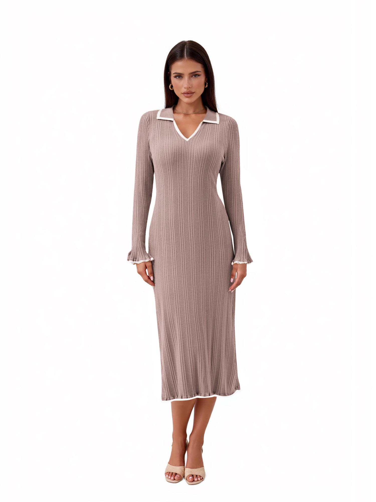 Women's Midi Sweater Dress, Sizes S-XXL