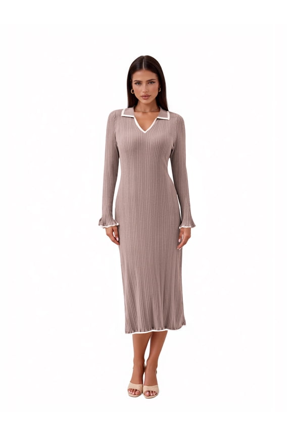 Women's Midi Sweater Dress, Sizes S-XXL