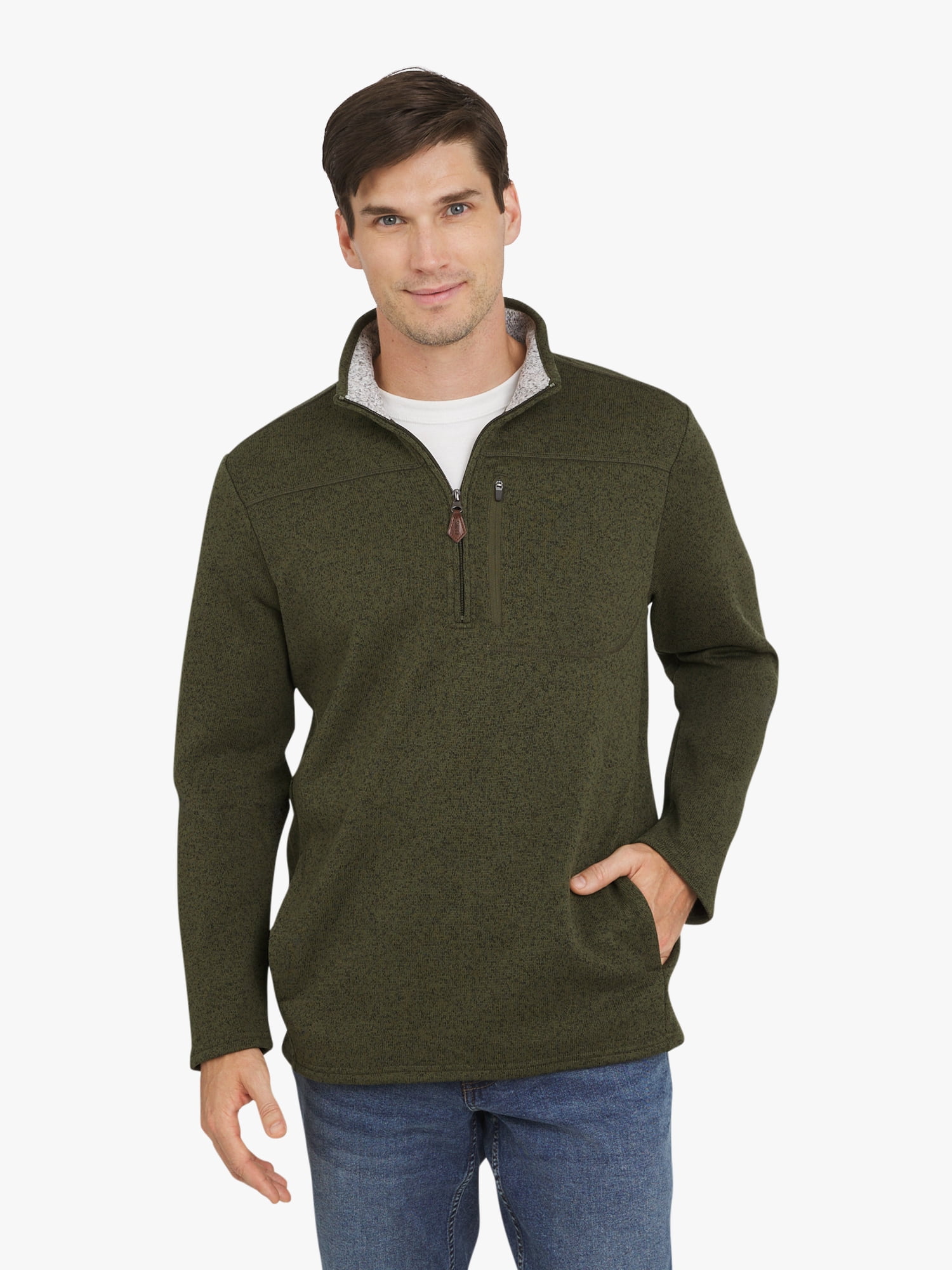 Chaps Men's & Big Men's Quarter Zip Fleece Sweater, Sizes S-3XL